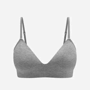 ThirdLove Seamless Cloud Cotton Wireless Bra Heather Gray - Size LG